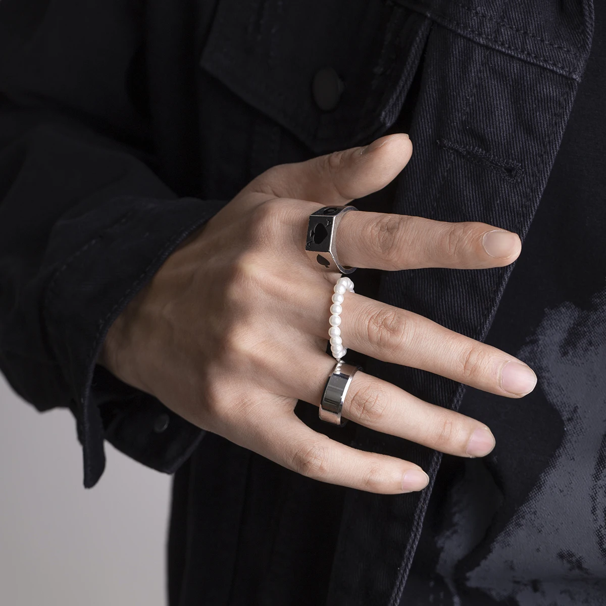 【レア美品】nanagu four hoops ring silver925 four hoops ring(4ring set) | nanagu