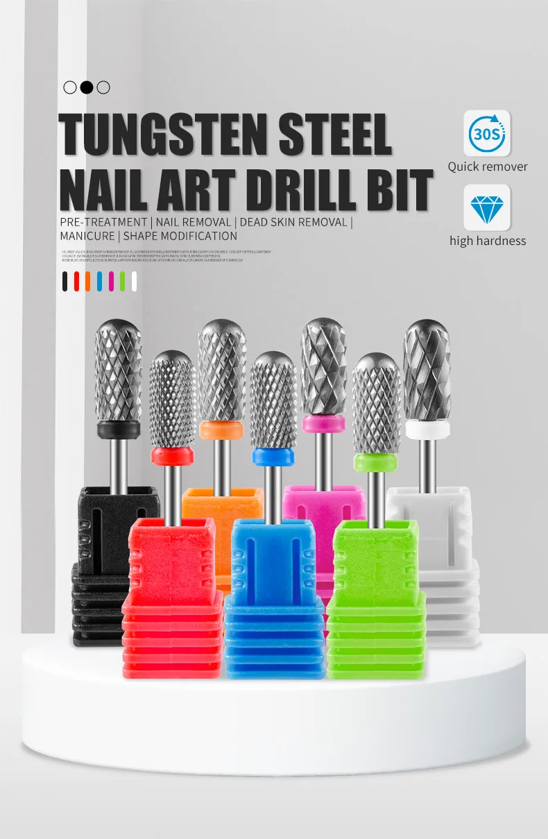 Description Picture 2 of itemManicure Tungsten Steel Nail Drill Bits Milling Cutters For Manicure Nail Accessories And Tools F/M/C/XC/2XC/3XC/4XC Tooth
