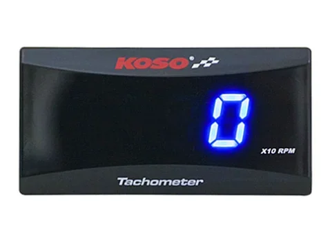 

Koso Mini RPM Meter Digital Square LCD Display Tach Hour Meter Tachometer Gauge With Bracket