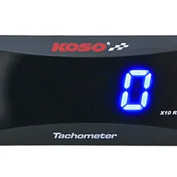 Koso 미니 RPM 미터 디지털 사각 LCD 디스플레이, 타코미터 게이지, 브래킷 포함
