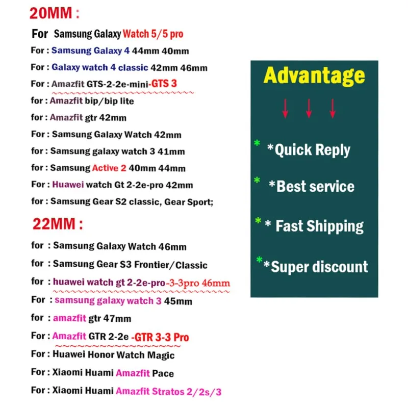 Weihnachtsarmband für Samsung Galaxy Watch 5 pro/4 classic/Active 2/44mm Armband Huawei/Amazfit gtr-GTs-4-2e-3-Pro Armband 20mm/22mm_voghion.com