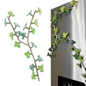 Magnete per frigorifero con edera con steli articolati Stampato in 3D Piante a foglie di edera Magnete per frigorifero Decorazione per armadietto del frigorifero 1