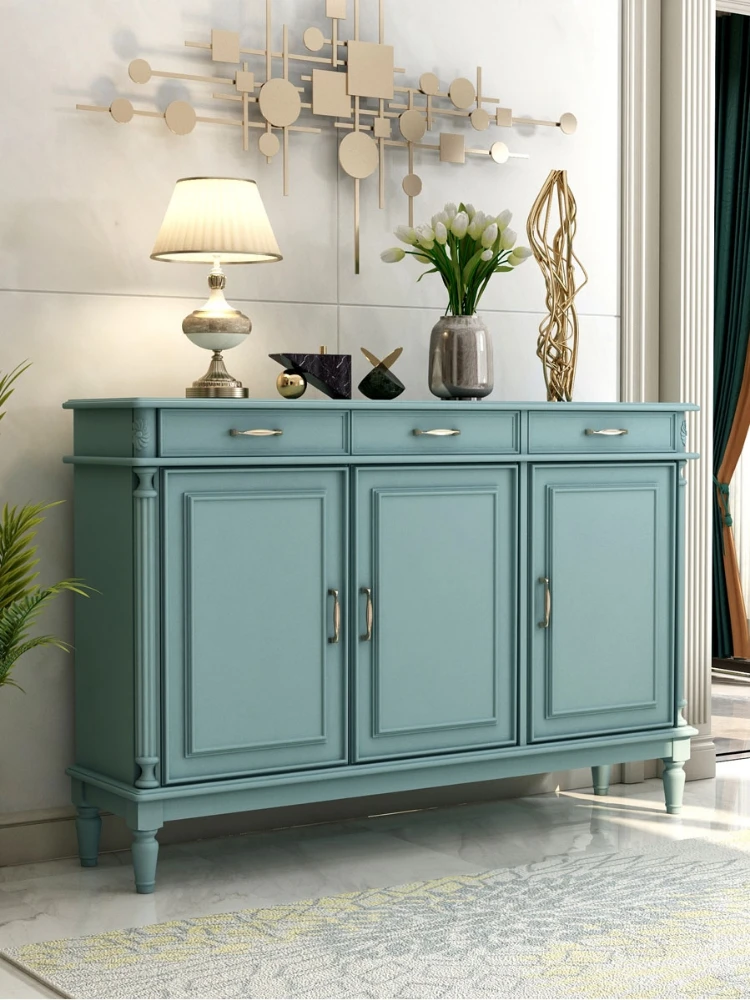 

Solid wood European-style simple home storage cabinet