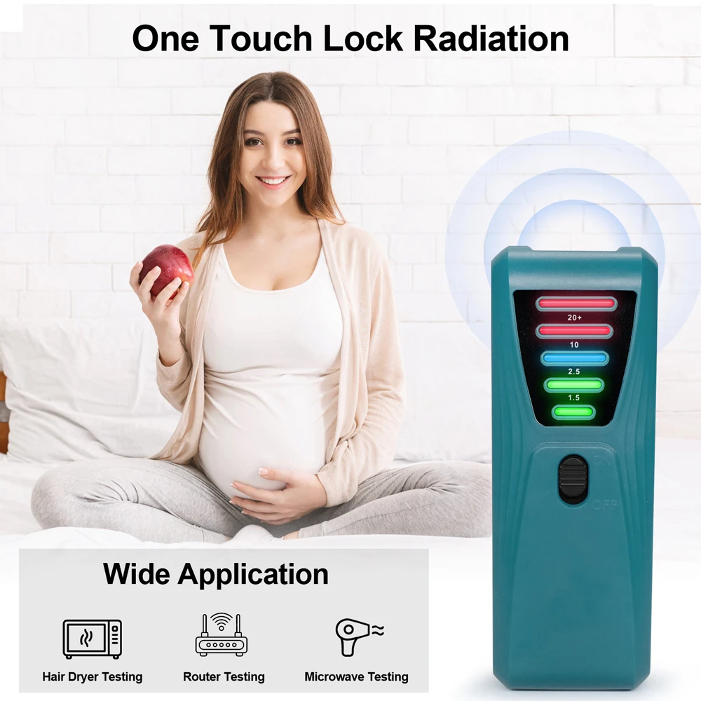 Practical Electromagnetic Radiation Detector Handheld EMF Tester EMF Meter Portable 5 LED Gauss Meter Magnetic-Field Test