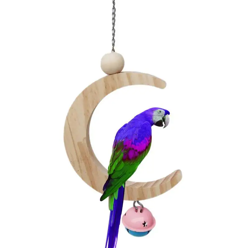 

Parrots Toys Moon-shaped Parrot Swing Bird Accessories For Pet Toy Swing Stand Budgie Parakeet Cage Vogel Speelgoed Parkiet