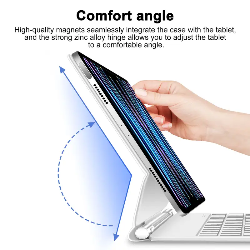 GOOJODOQ Magic Keyboard for iPad Pro 11 2024  Air 4 Air 5 Air 6 for iPad 12.9 10th Generation 6th 5th 4th 3rd Gen Cover Case - Image 2