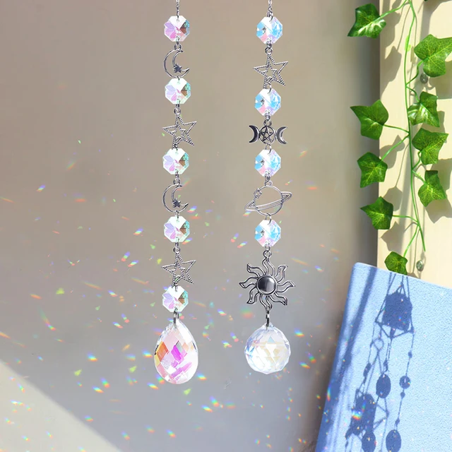 Crystal Suncatcher Világos Fogó Szív Kristály Medál Ablak Szél Hangjelzés Szivárvány Üldöző Lógó Csepp Otthoni Szélvédő Kert Dekoráció - Image 5