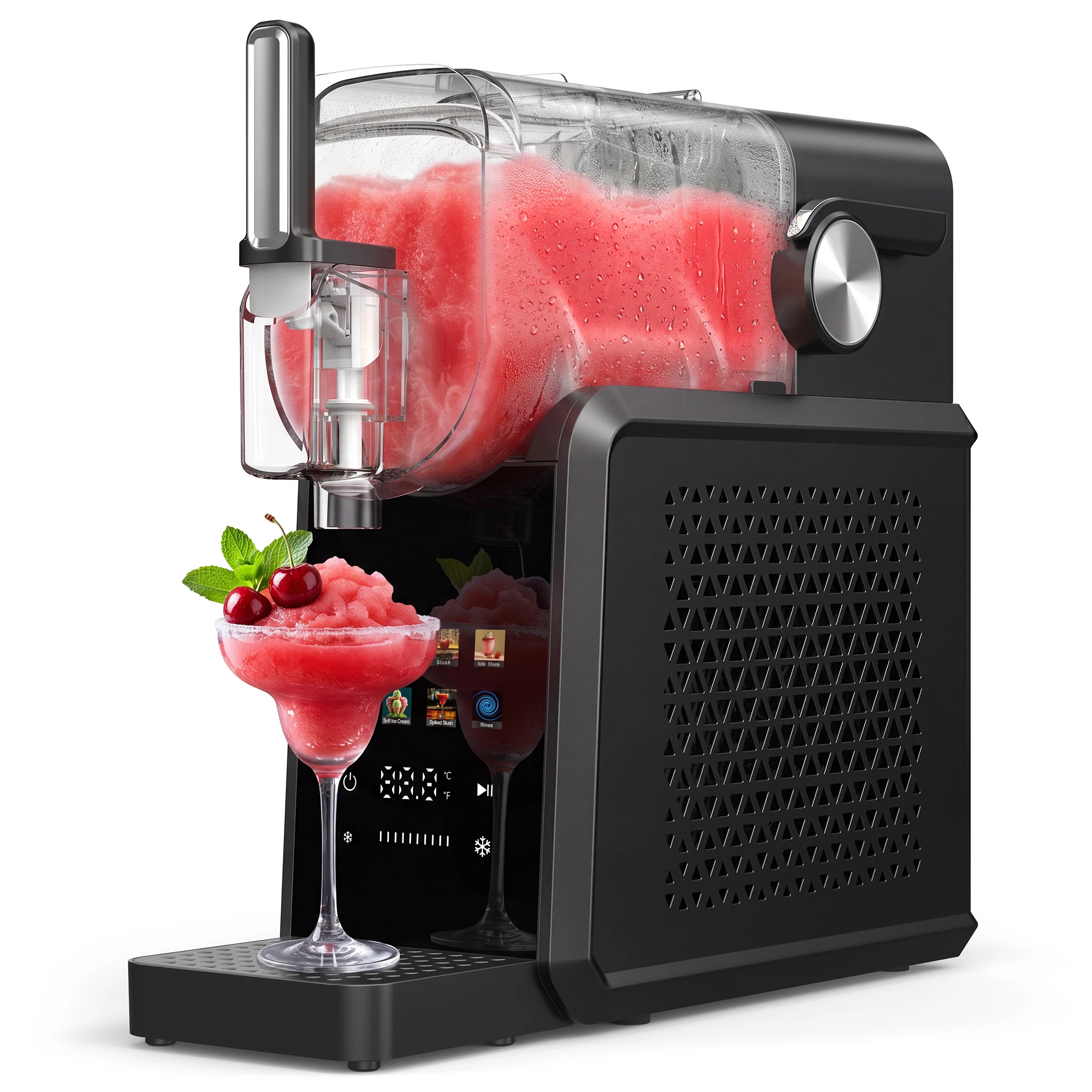 2-in-1 Slushie Machine 90 oz Large Capacity Frozen Drink Maker No Ice Needed Aut