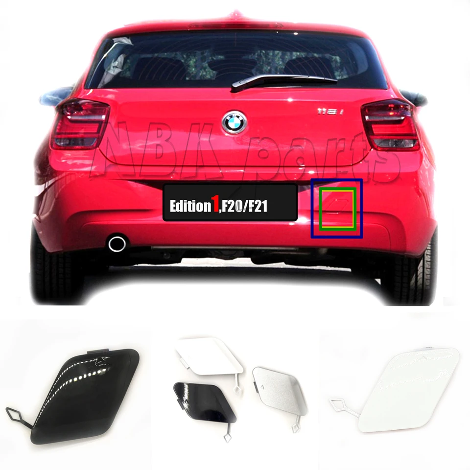 Cache Crochet De Remorquage Arrière Pour BMW Série 1 F20 F21 (4 Portes) 2011-2014 - Référence 51127293548, Matière ABS