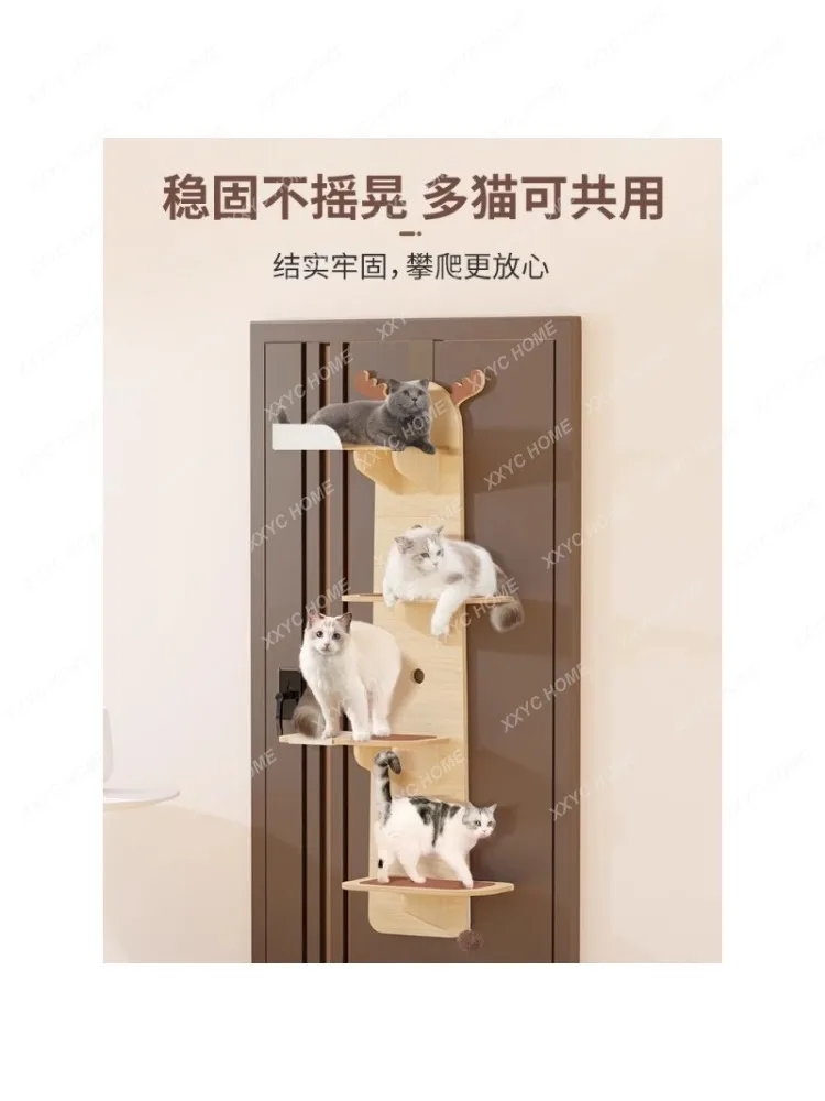 

Hanging Door Scratching Tree Does Not Cover an Area of Wall-Mounted Cat Toy