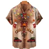 Funny Christmas Uniform Blouses Santa Claus Cosplay Shirts For Men Clothes Xmas Mens Gift Short Sleeve Streetwear Lapel Blouse 4