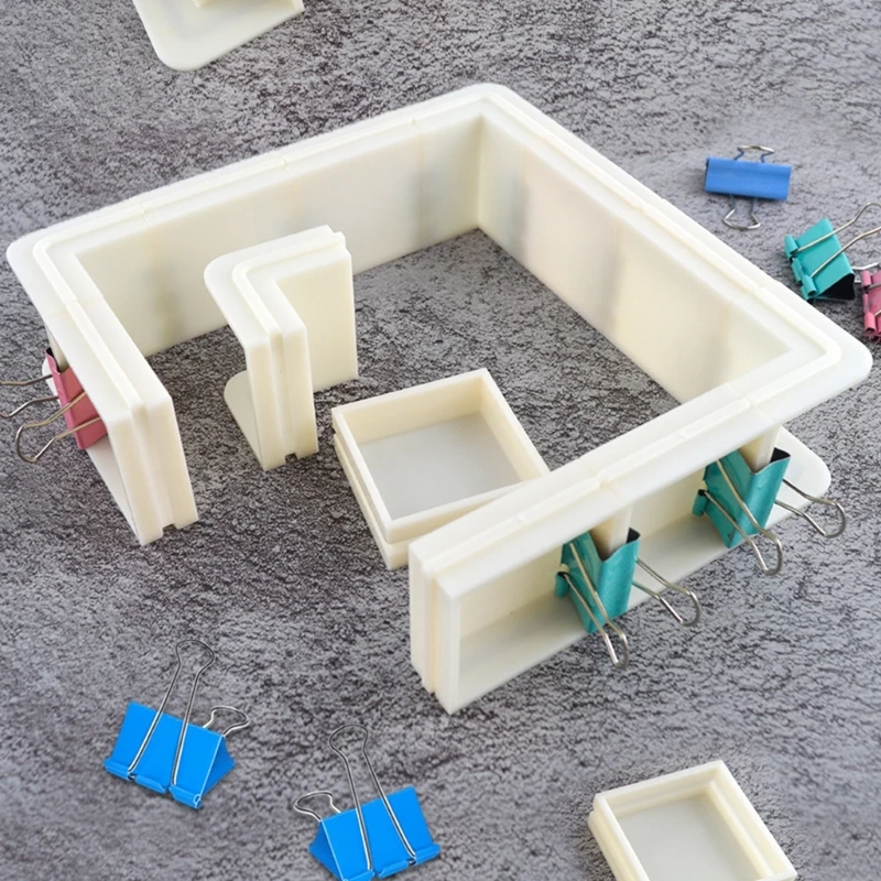 MXME Adjustable Mold Housing Plastic Frame for Silicone Rubber Molds DIY Resin Casting Craft Soap Mould Making Tools