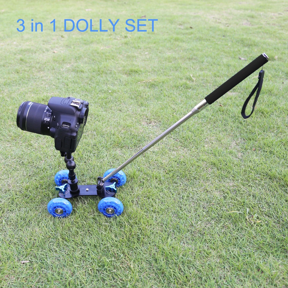 

3in1 Table photography dolly + 7 inch Magic arm + Handheld lever monopod DSLR Rig Camera movie kit D7100 750D 70D Accessories