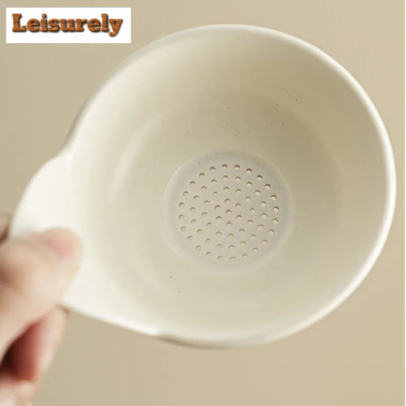 Cream Ding Kiln Panda Play Butterfly Tea Separator Infusor Vintage Tea Strainer Dispenser Tea Making Filter Tea Services Craft