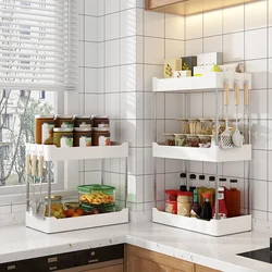 Multi-Functional Kitchen Spice Storage Rack with Multi-Layer Design - 3-tier (WHITE)