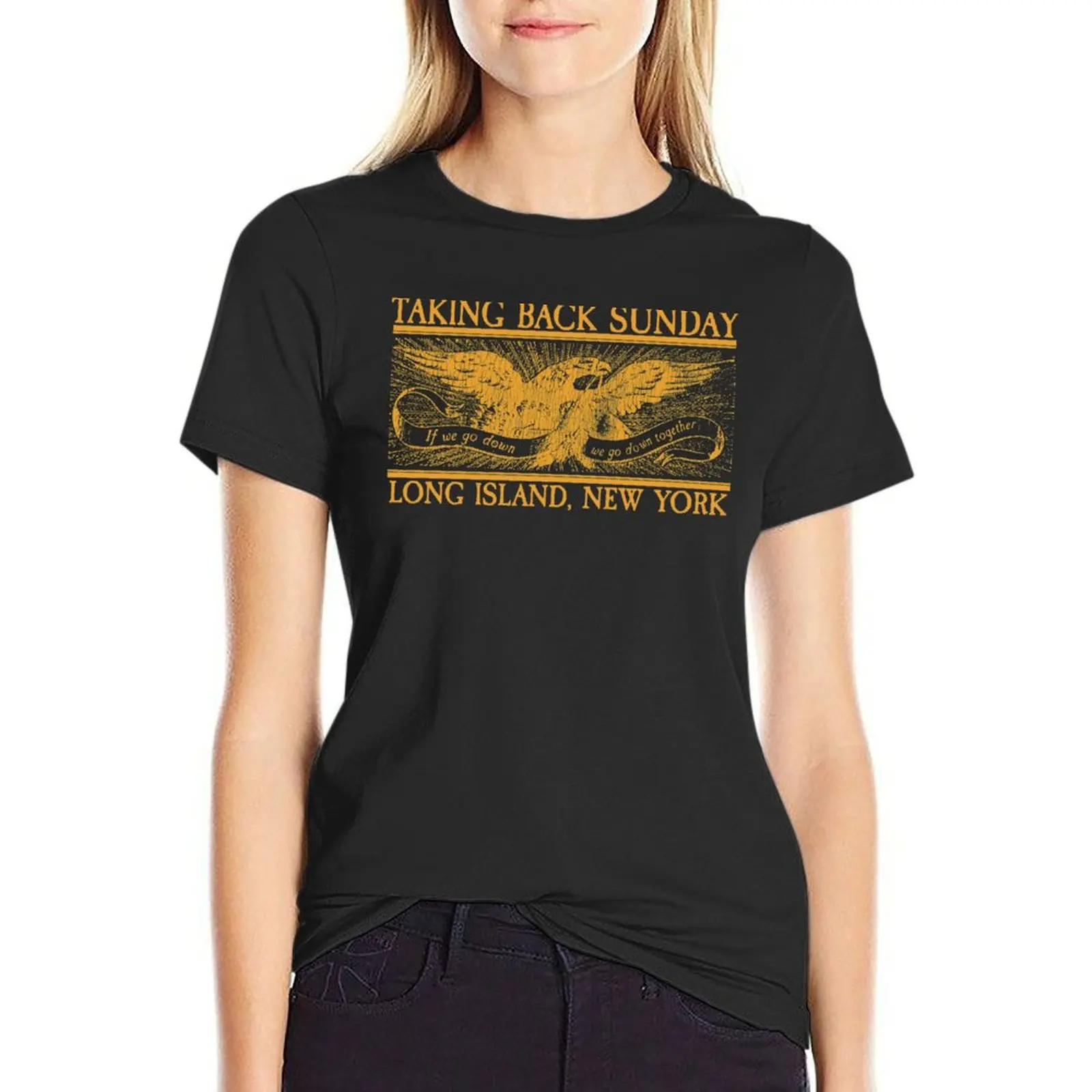 

TBS: Gold Eagle T-Shirt funny t shirts for Women luxury designer clothing Women