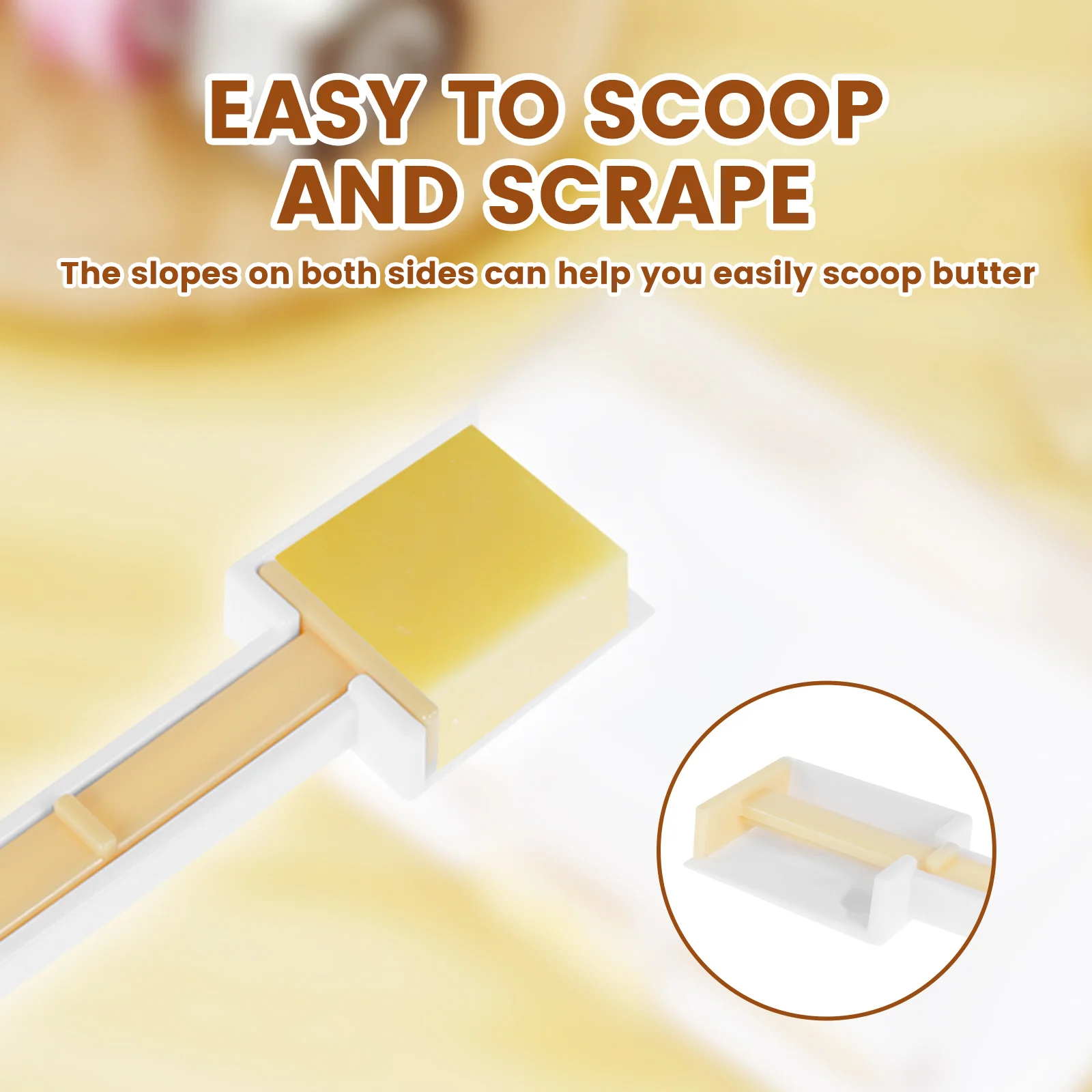 Butter Dish with Lid Airtight Butter Holder Reusable Keeper Container Easy to Scoop and Scrape Tray for Countertop