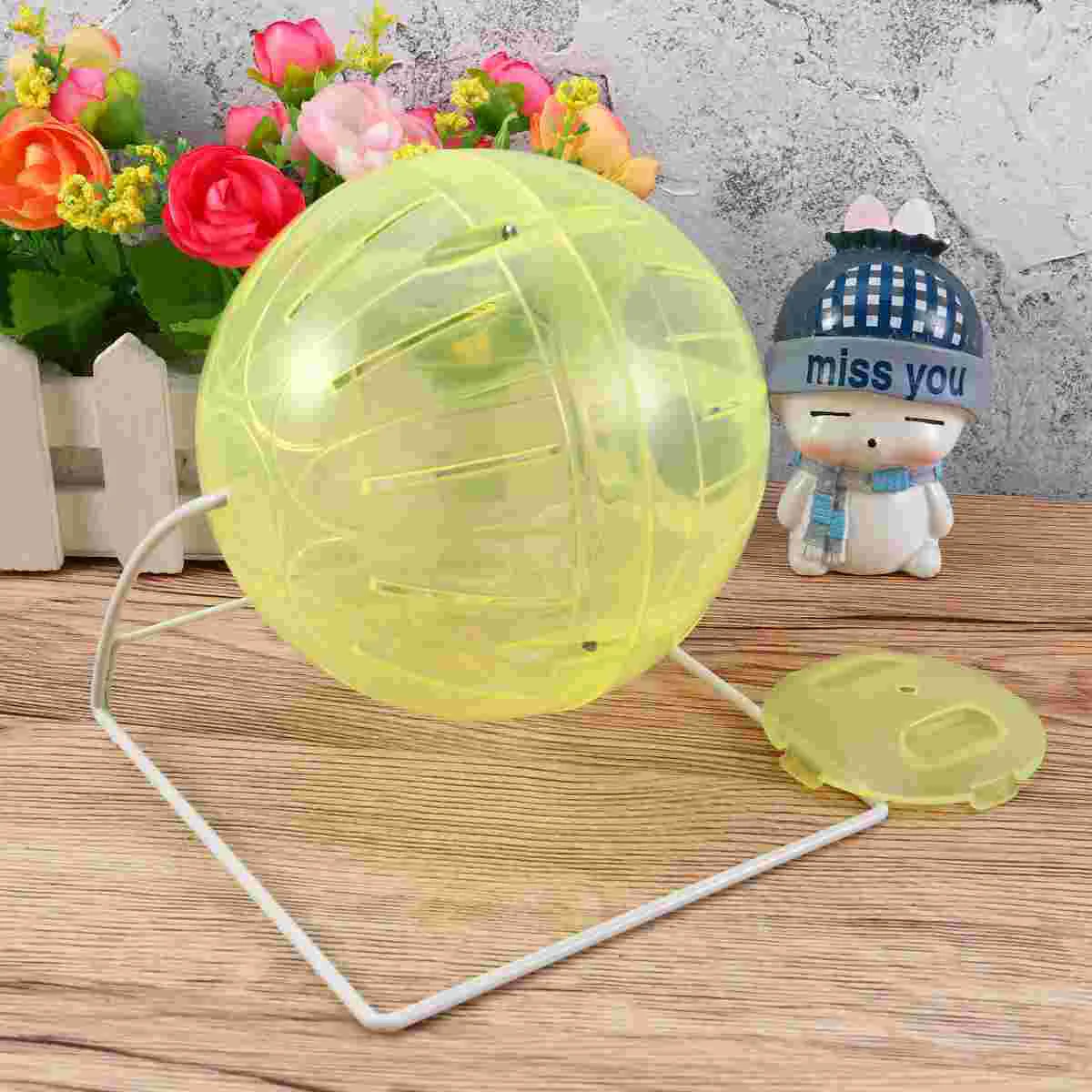 

Four-in-One Multifunctional Hamster Running Ball Run Exercise Ball Run-About Mini Ball for Small Animal Pet Yellow