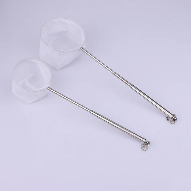 Aquarium Round Fishing Net Extendable Long Handle Fishing Gear For Catching Fish Shrimp Tank Clean Accessories