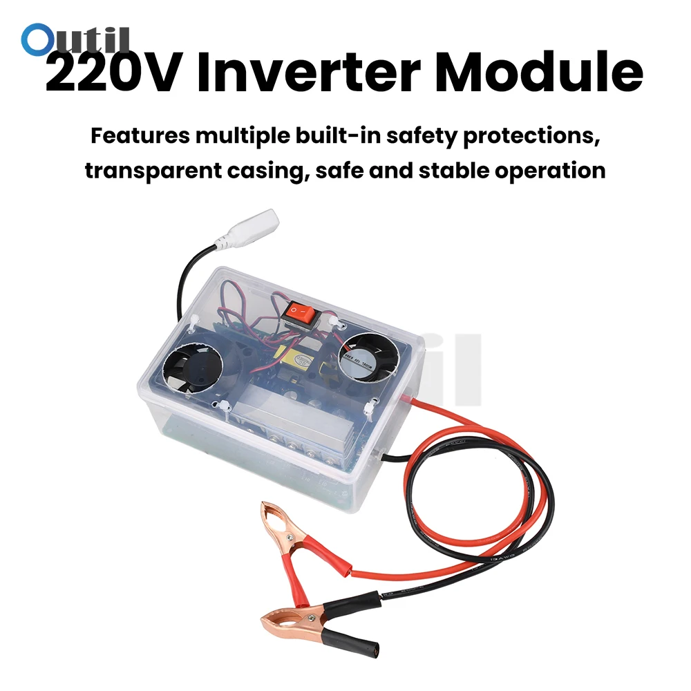 Modulo inverter da 500 W DC 12 V-14,5 V a AC 220 V, convertitore di potenza con ventola di raffreddamento e interruttore di sicurezza per piccoli elettrodomestici - Image 3