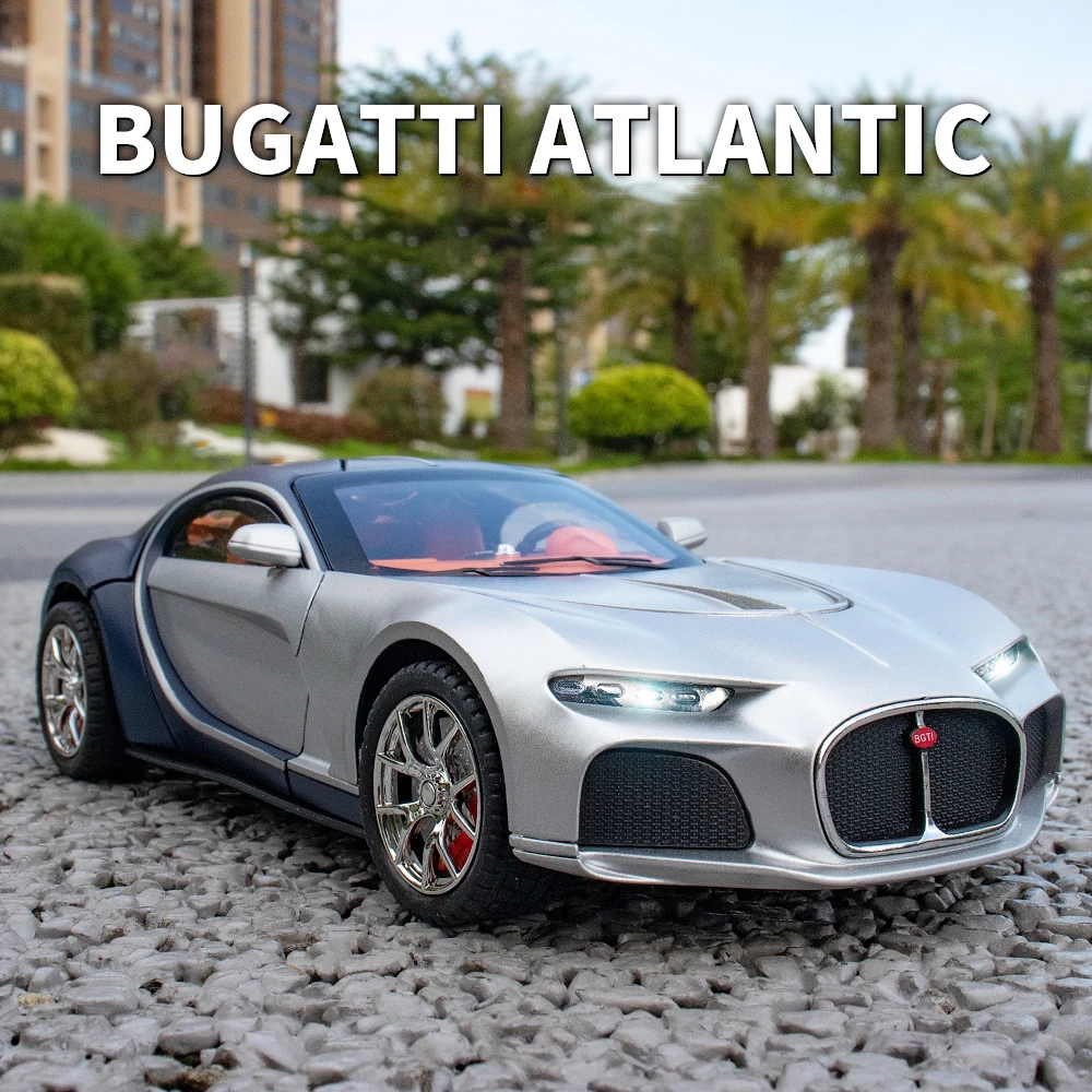 1:24 Bugatti Atlantic Supercar Lega Giocattolo Modello Di Auto Volante Suono E Luce Giocattolo Per Bambini Da Collezione Regalo Di Compleanno
