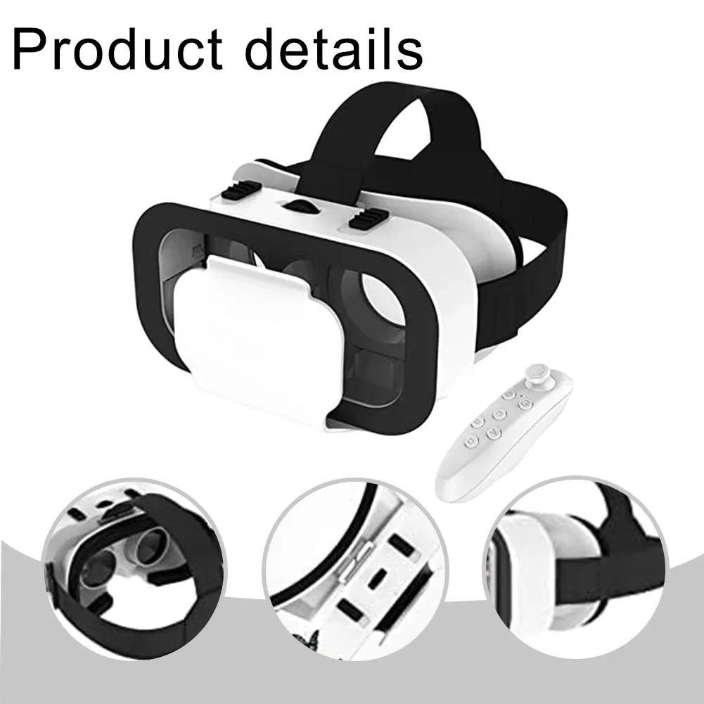Head Mounted VR Glasses Adjustable Lenses VR Glasses 3D Virtual Reality Immersive Headset For IPhone/Android Accessories