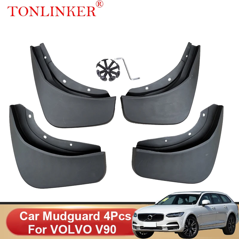 

TONLINKER Car Mudguard For VOLVO V90 2016-2022 B4 B5 D4 D5 T5 T6 Mudguards Splash Guards Fender Mudflaps 4Pcs Accessories