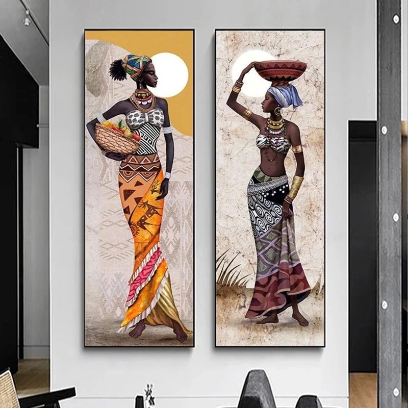 GATYZTORY African Etnicos Tribal Art Black Women Dancing Painting By  Numbers Abstract Crafts Artwork Picture Drawing Wall Decor