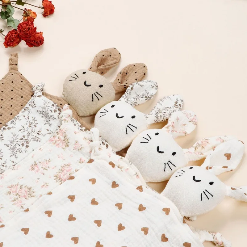 Coperta Doppio Strato in Cotone Stampato per Neonati, Morbida Coperta con Gatto Carino, Giocattolo per Dormire, Asciugamano Calmante per Bambini - immagine 3