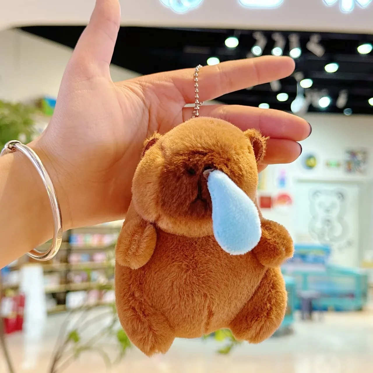 Kawaii capivara animais de simulação de pelúcia com muco nasal extensível bonito capibara fofo macio pelúcia boneca presente do miúdo