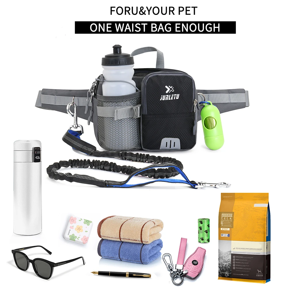 Retractable Hands Free Dog Leash running waist bag waist bag running belt sports pockets belts