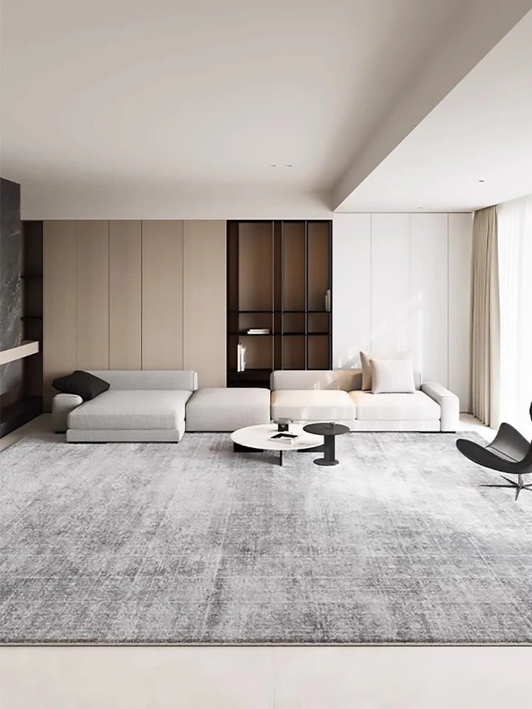 Minimalist Light Grey Carpet Luxurious Home Decoration Rug Large Size Living Room Carpet Comfortable Soft Waterproof Bedroom Rug 2