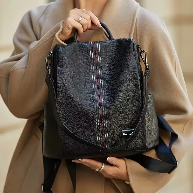 

Leather backpack women's high-end backpack fashion women's bag leather bag