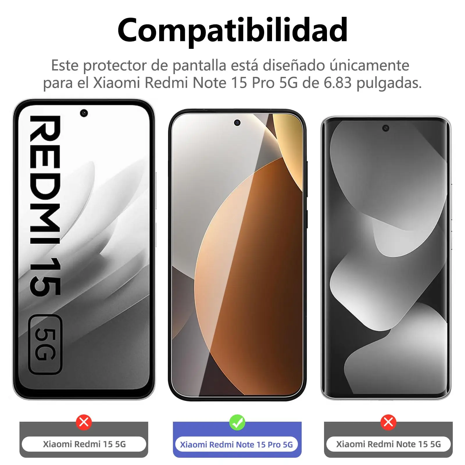 Premium Tempered Glass Screen Protector - 6.83 HD Transparent Clear, Anti-Scratch, Case-Friendly