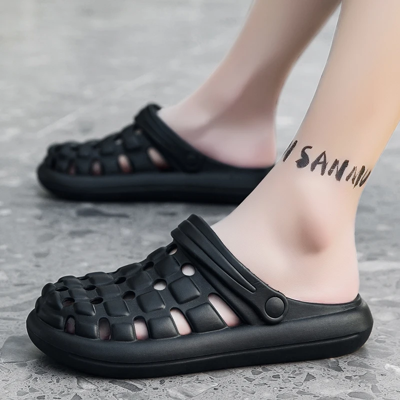 Men Shoes 2023 Summer Sandals for Women Garden Clogs Beach Slippers Men Slip-On EVA Lightweight Soft Summer Slippers Size 38-45