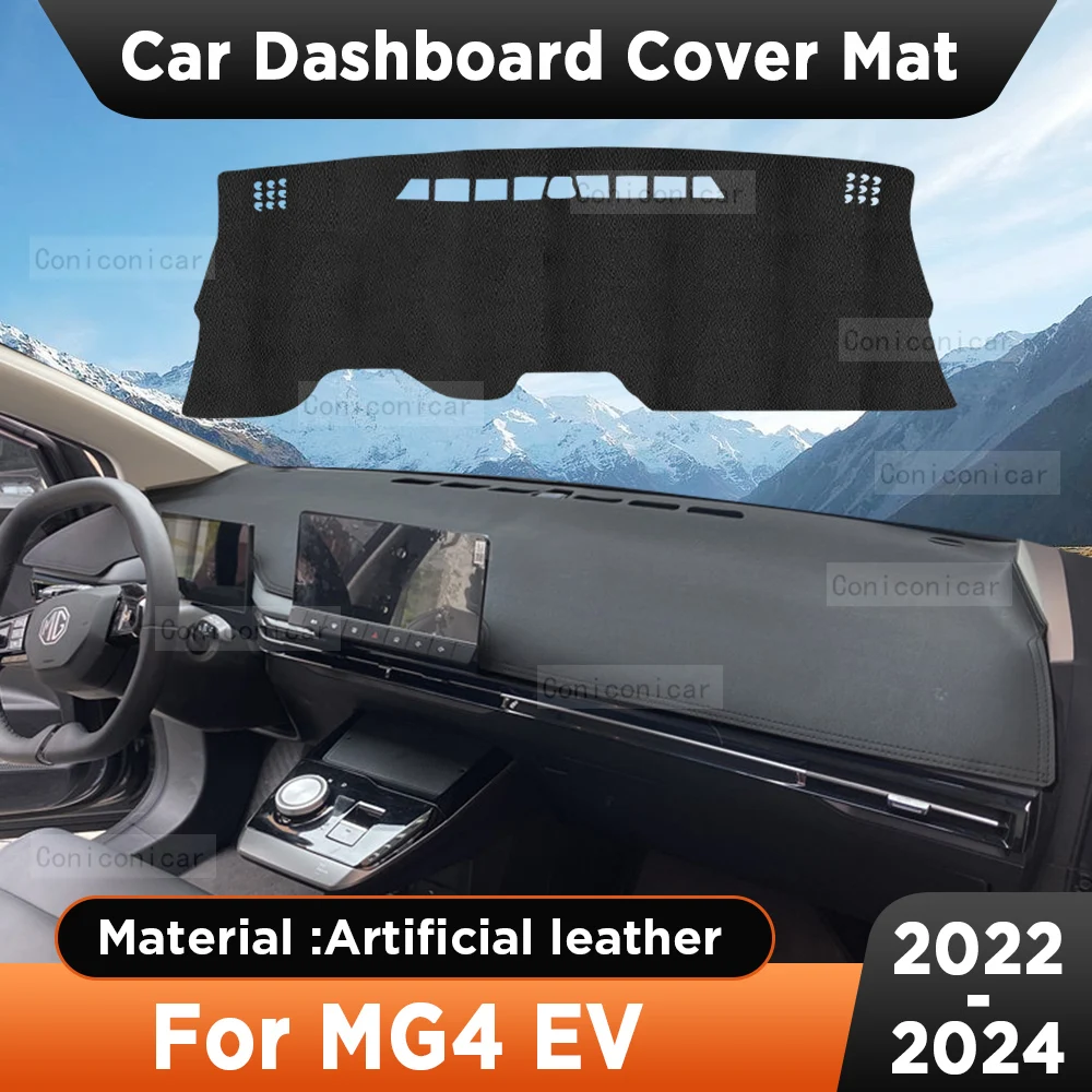 

Солнцезащитный козырек для приборной панели автомобиля, искусственная кожа для приборной панели, коврик для защиты от головного света MG MG4 EV 2022-2024, аксессуары