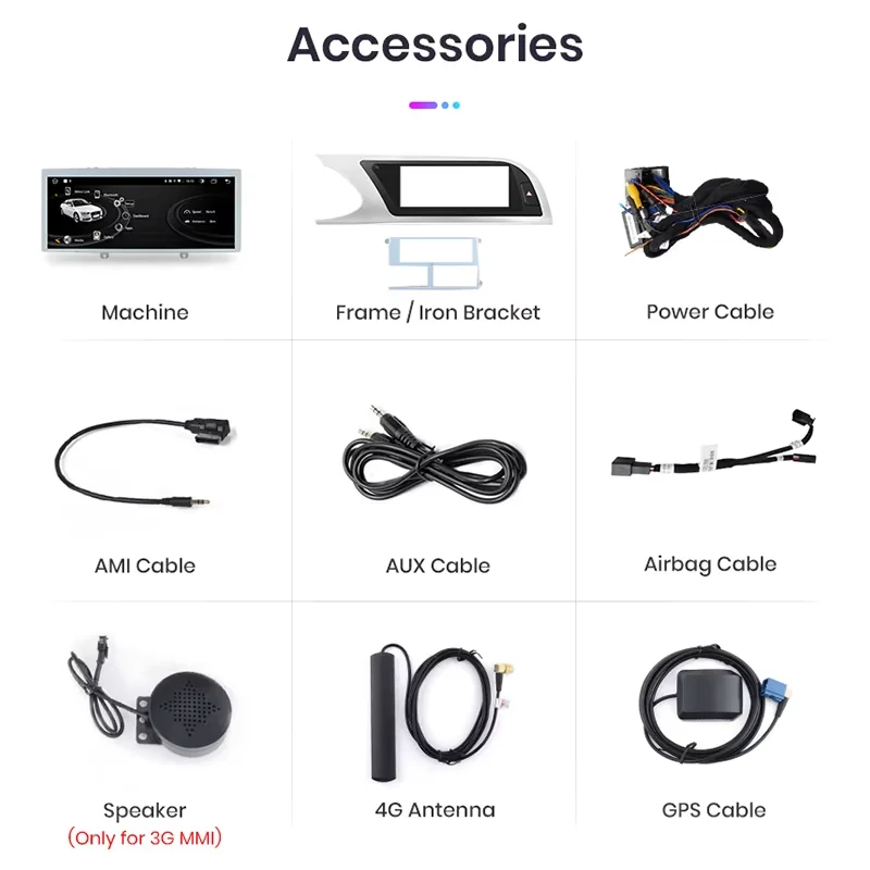 Junsun 8,8 pulgadas CarPlay para Apple Radio de coche Multimedia para Audi A4 A4L B8 2009-2016 4G Bluetooth inalámbrico Android Auto estéreo 6