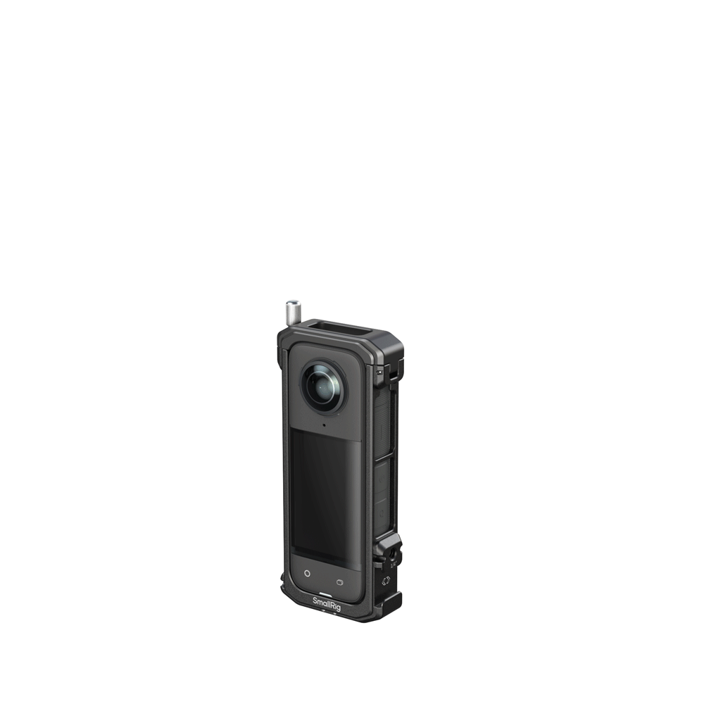 Camera Cage for Insta360 X4, With  1/4"-20 Anti-twist Thread Hole Cold Shoe Acti