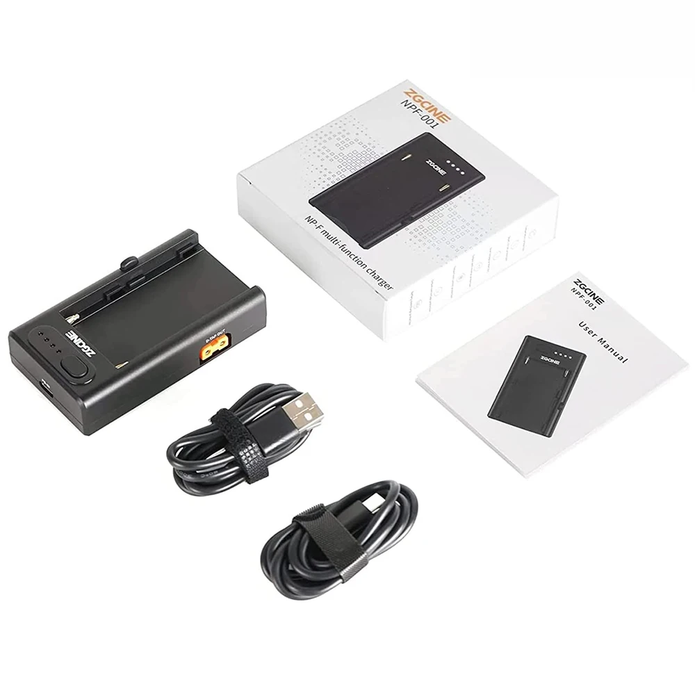 ZGCINE NP-F Battery Charger Multifunctional of PD NPF Fast Charge with Type-C In