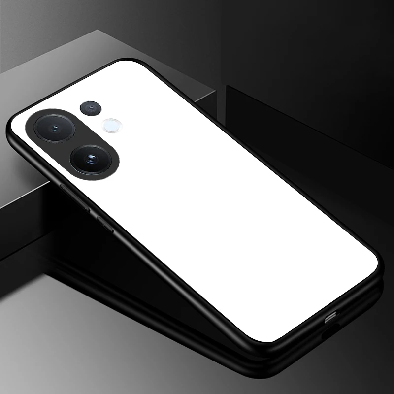 Luxury Tempered Glass Phone Case with Hard PC Bumper