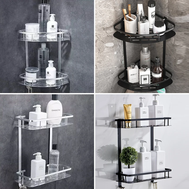 4 Layer Bath Bathroom Shower Caddy Corner Soap Shampoo Holder Storage Rack