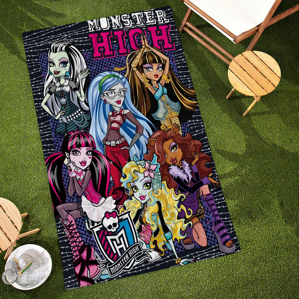 M-Monster Cartoon High Beach Towel Cartoon Cute Summer Kid Large Bath Pool Beach Towel Microfiber Absorbent For Swimming Travel 2