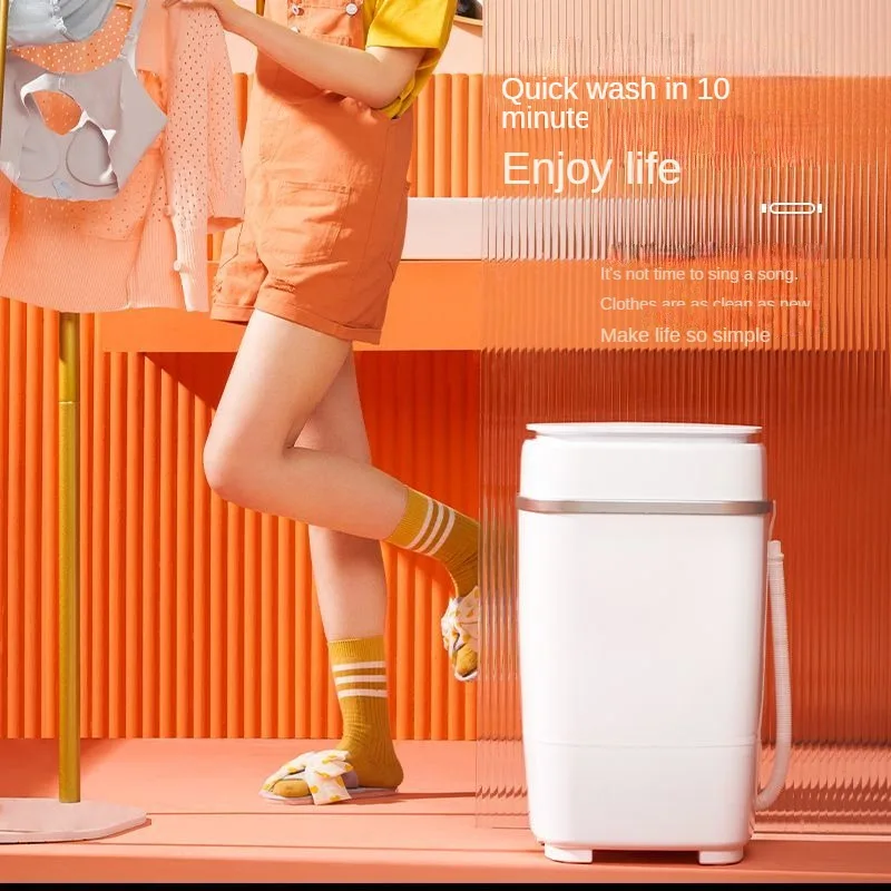 VCJ Washing Machine Mini Semi-automatic Household Single Person Wave Wheel Children's Underwear Cleaning Machine 3