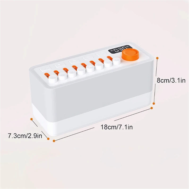 백색 소음 기계 블루투스 스피커 8 자연 소리 수면 보조 스피커 USB 휴대용 다채로운 야간 조명 사용 가정용