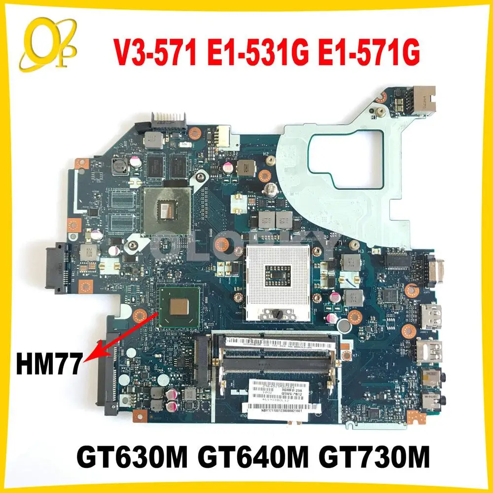 

V3-571 Mainboard for Acer Aspire V3-571G E1-571G laptop motherboard Q5WV1 Q5WVH LA-7912P GT630M GT640M GT730M GPU HM77 DDR3 test