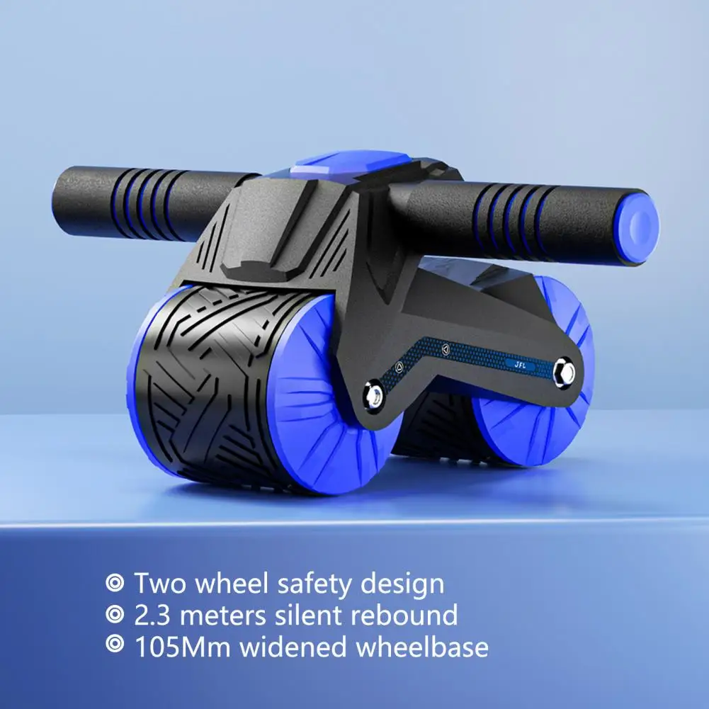 Wheel Roller Non-slip with Kneeling Pad Workout Strong Load-bearing Automatic Rebound Belly Wheel Fitness Accessories