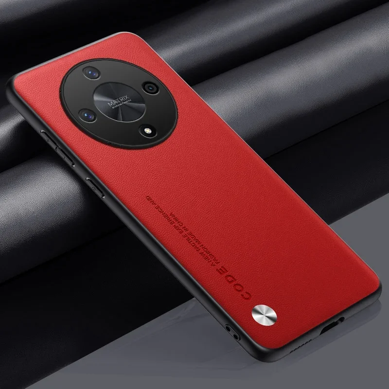 Premium PU Leather Shockproof Silicone Phone Case - Full Protection Back Cover