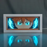 Paper Cut Light Box Haikyu Shoyo Hinata Anime Led Light for Home Decoration Desk Lightbox Birthday Gift Manga Haikyuu Table Lamp 1