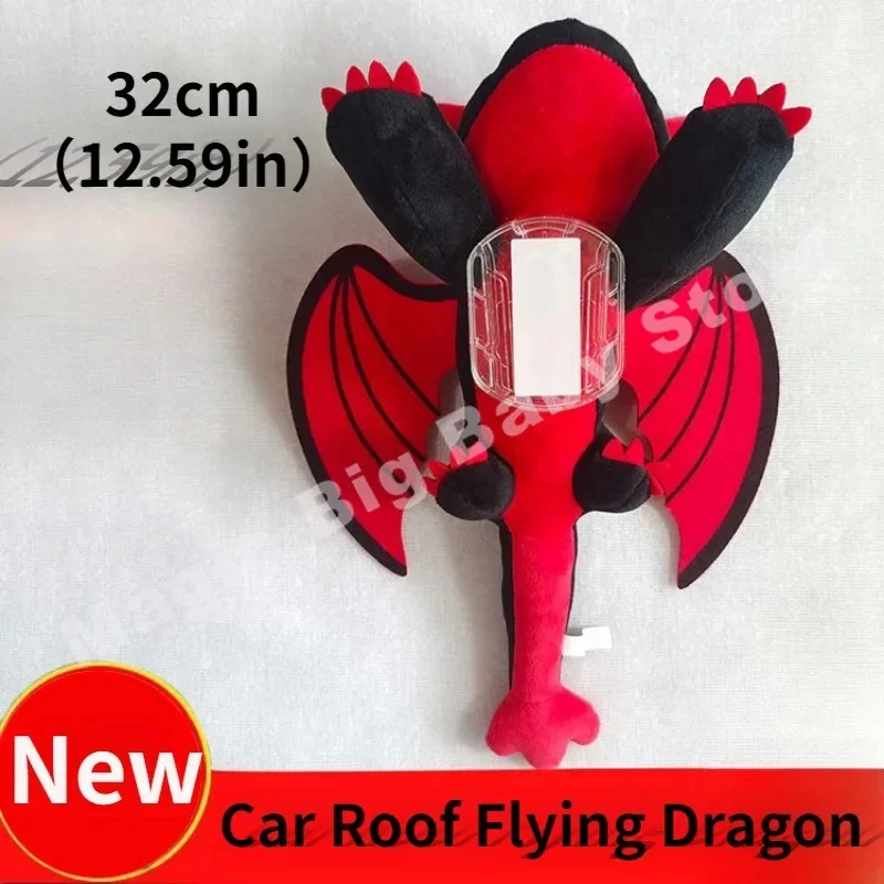 Accessoires d'intérieur de voiture, Modification de voiture, dent de toit, poupée en peluche, dessin animé, accessoire de casque de moto, tiroir volant noir