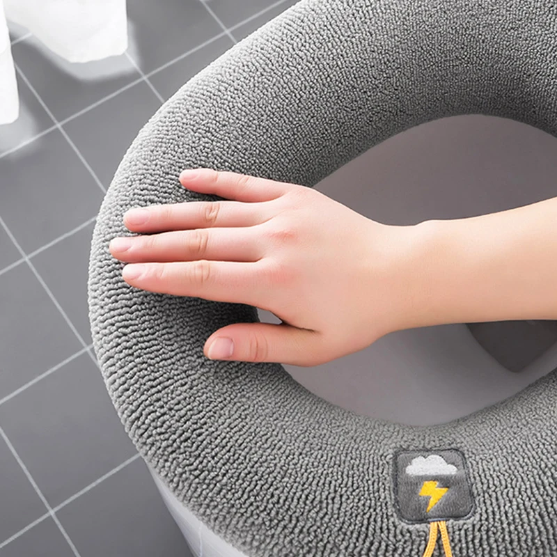 Universal Toilet Seat Cover Mat Winter Warm Soft Washable Closestool Mat Seat Case Toilet Pad Bidet Cover Bathroom Accessories
